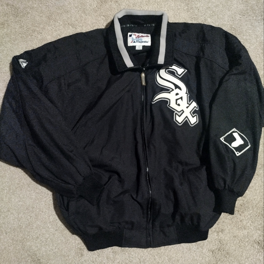 Chicago White Sox Majestic Vintage Dugout Jacket Size L Mens
